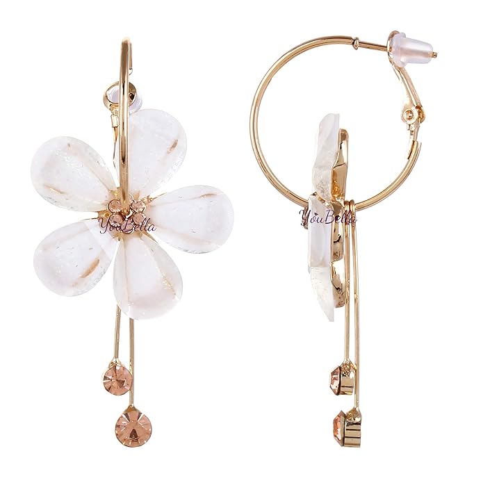 YouBella Jewellery Earings Gold Plated Floral Earrings for Girls and Women - Image 3