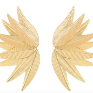Nilu's Collections Gold Plated Leaf Earrings Studs | gift for her | Gifts For Women & girls.
