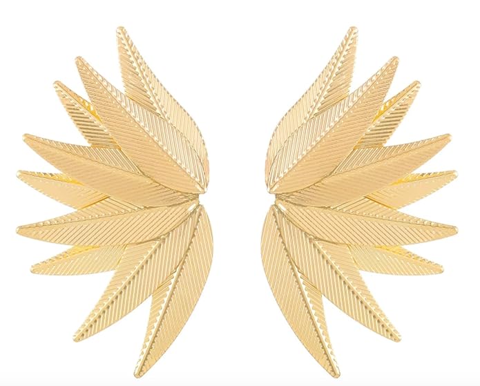 Nilu's Collections Gold Plated Leaf Earrings Studs | gift for her | Gifts For Women & girls.