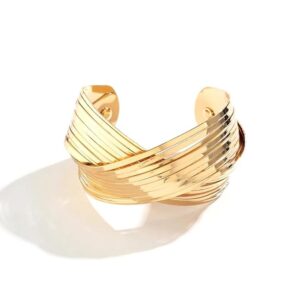 Shining Diva Fashion Gold Plated Latest Stylish Kada Bangle Cuff Bracelet for Women & Girls (16195b)
